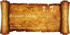 Kiszel Tilda névjegykártya